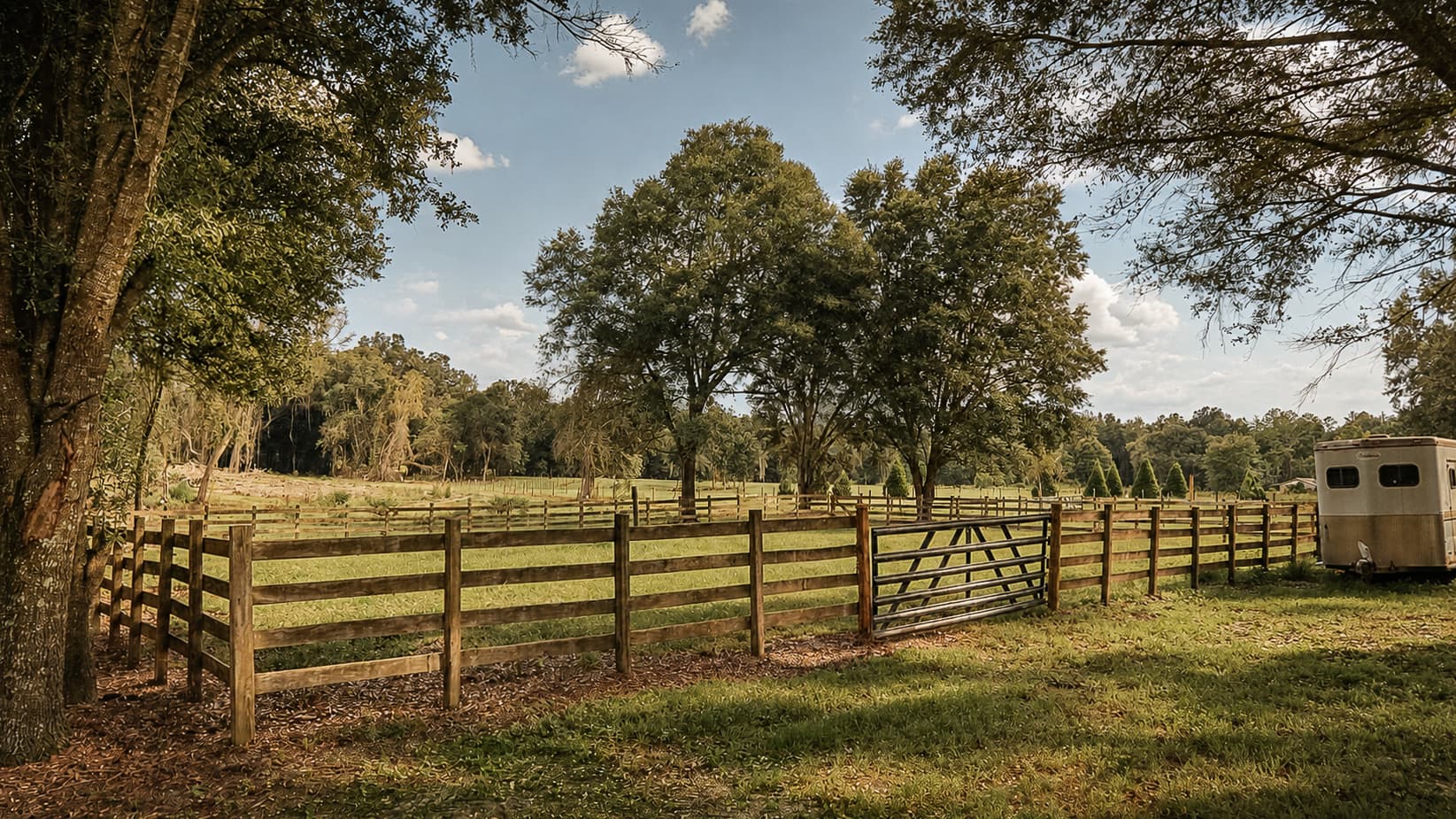 The paddock at Pampa Ranch
